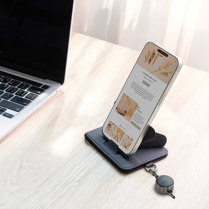 Transformer 2 |  Minimalist Wallet with Phone Stand, Multiple Card Slots, 30cm Retractable Lanyard, for Work and Travel