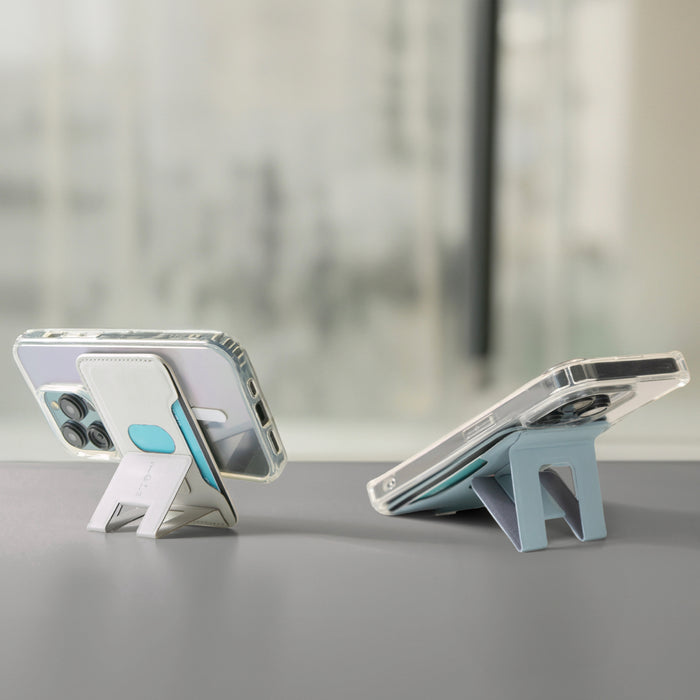 Hebe Magnetic Wallet Stand, Dual Magnetic Ring Design, Side-Opening Card Slot, MagSafe Compatible