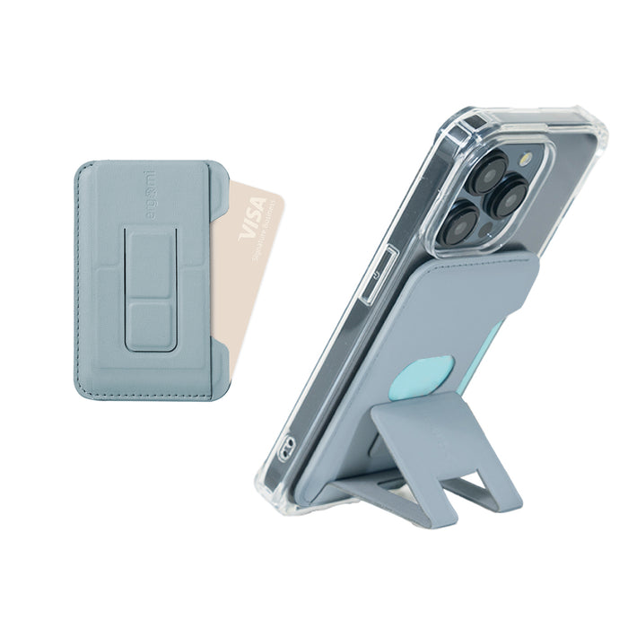Hebe Magnetic Wallet Stand, Dual Magnetic Ring Design, Side-Opening Card Slot, MagSafe Compatible