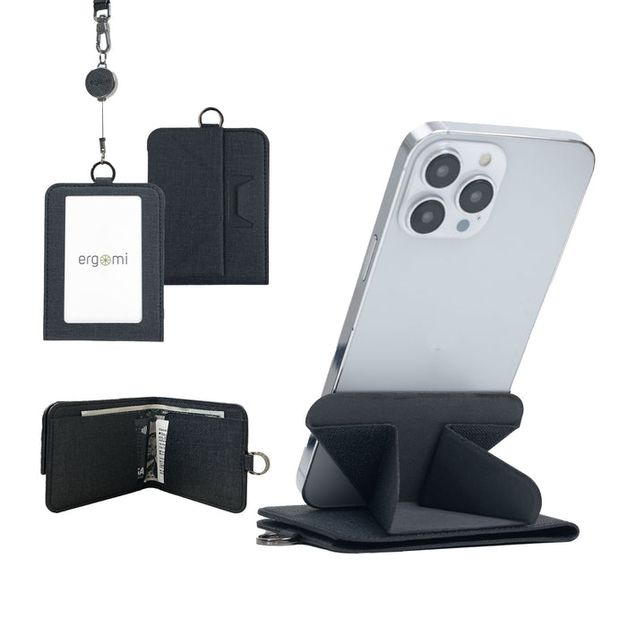 Transformer 2 |  Minimalist Wallet with Phone Stand, Multiple Card Slots, 30cm Retractable Lanyard, for Work and Travel