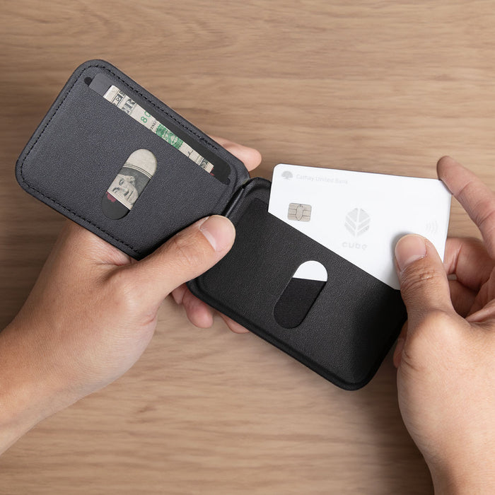 Hera | Magnetic Hinge Phone Wallet with Adjustable Stand, Compatible with MagSafe Devices