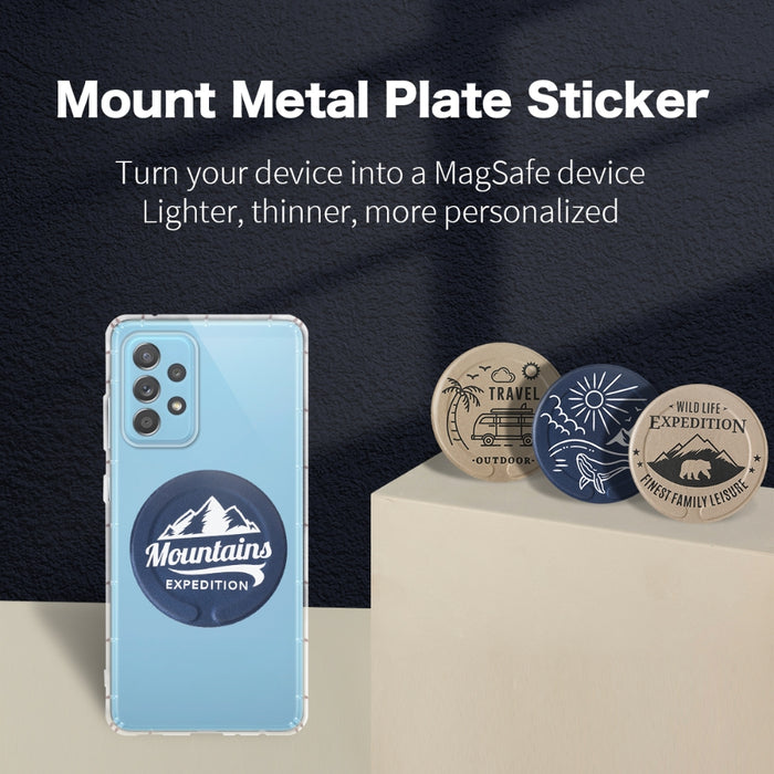Mount Metal Plate Sticker